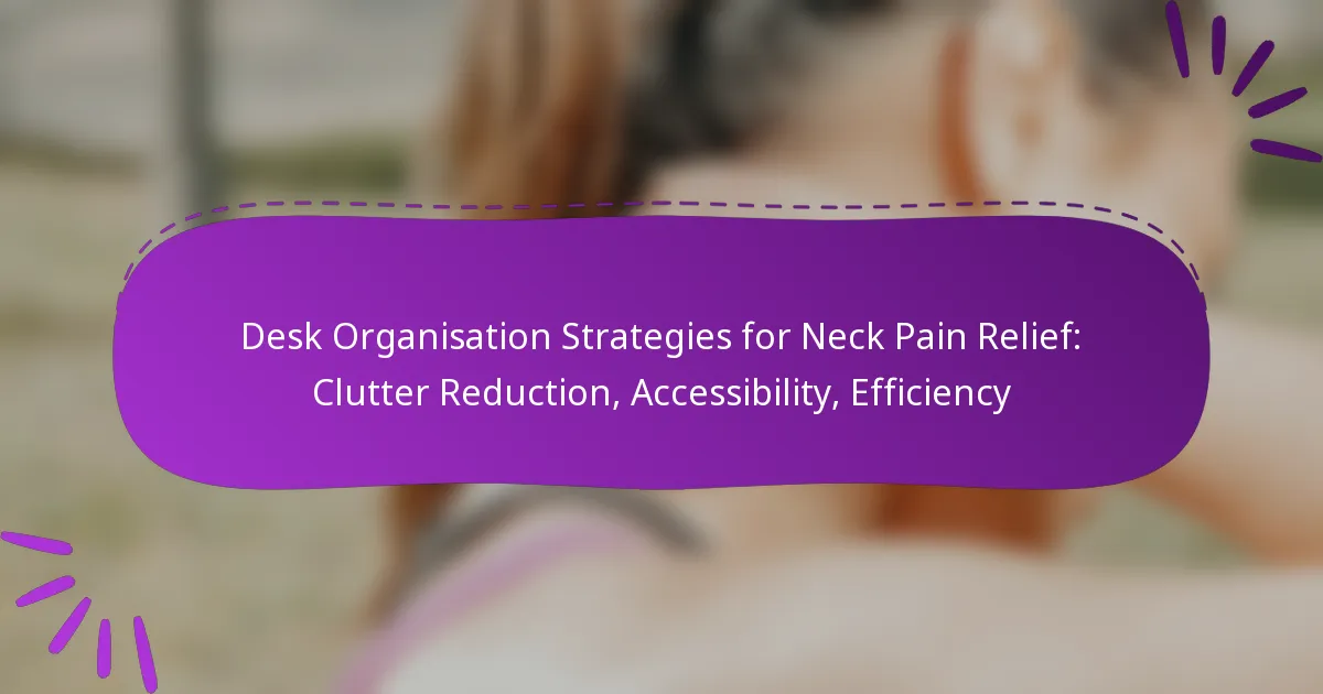 Desk Organisation Strategies for Neck Pain Relief: Clutter Reduction, Accessibility, Efficiency