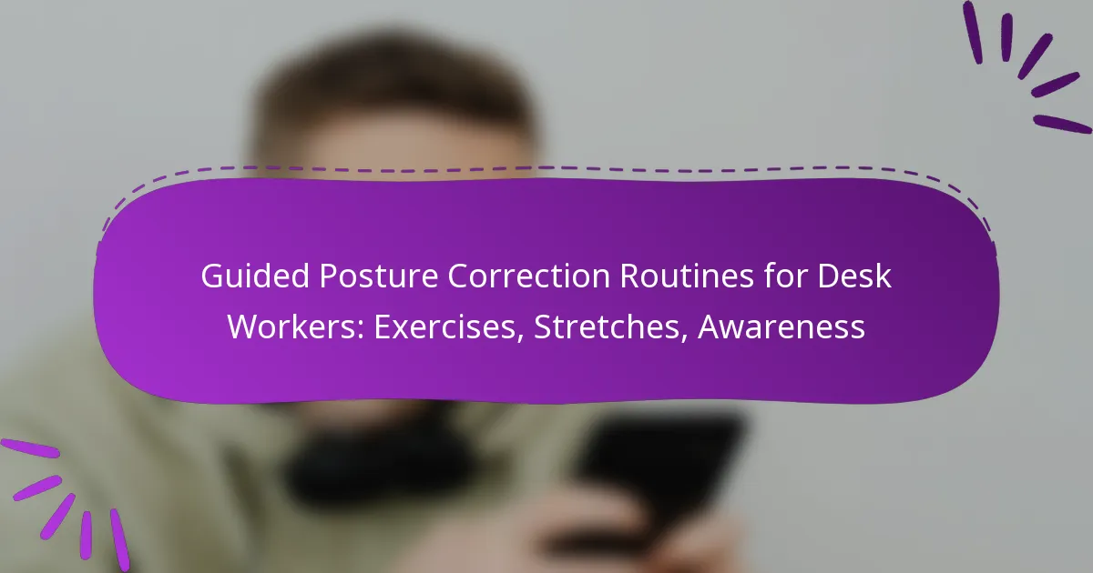 Guided Posture Correction Routines for Desk Workers: Exercises, Stretches, Awareness