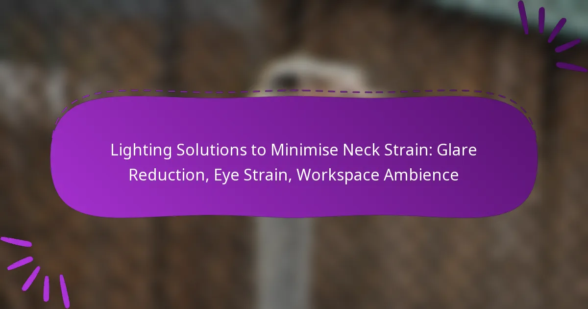 Lighting Solutions to Minimise Neck Strain: Glare Reduction, Eye Strain, Workspace Ambience