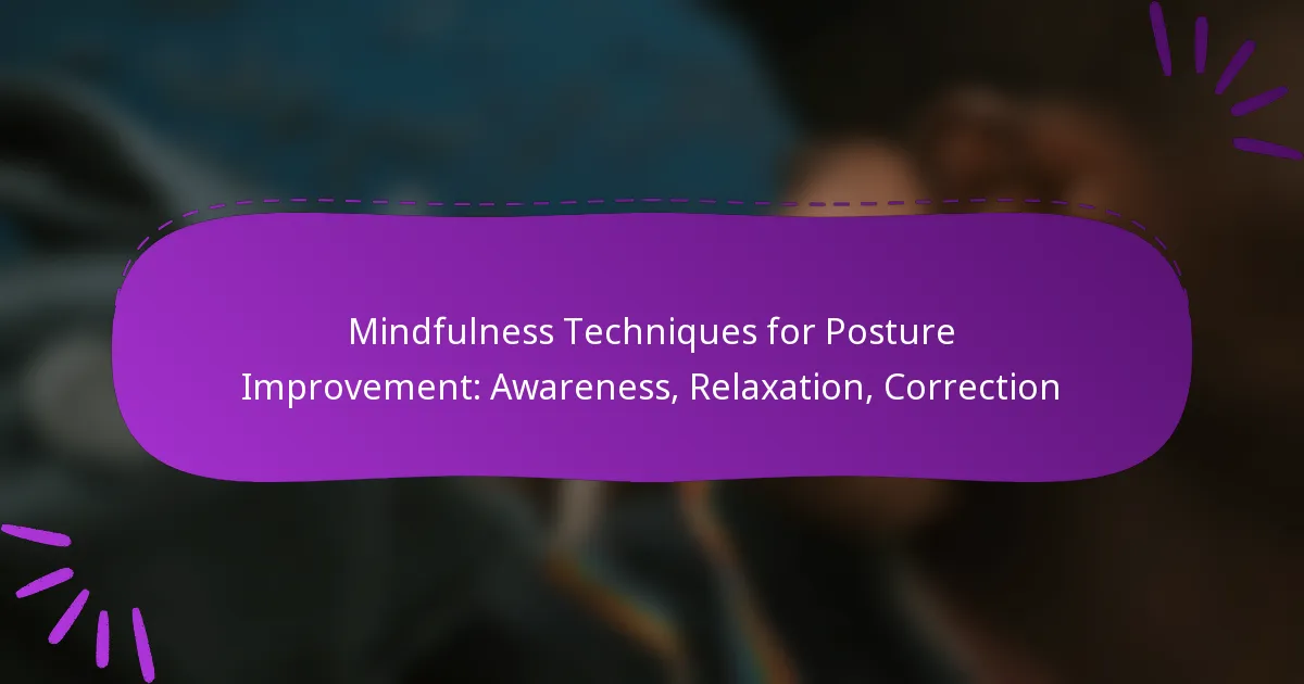 Mindfulness Techniques for Posture Improvement: Awareness, Relaxation, Correction