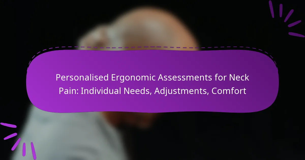 Personalised Ergonomic Assessments for Neck Pain: Individual Needs, Adjustments, Comfort