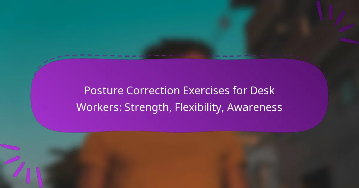 Posture Correction Exercises for Desk Workers: Strength, Flexibility, Awareness