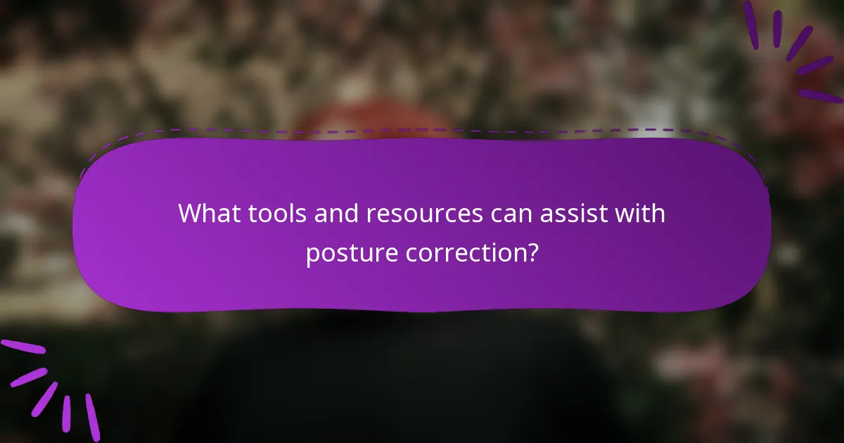What tools and resources can assist with posture correction?